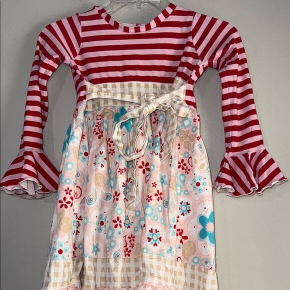 Casual Red and Pink Dress Size 6 - Picture 7 of 9